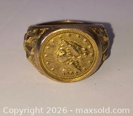 MaxSold Auction: "U.S Liberty head coin" ring; READ MORE... - Ottawa (Ontario, Canada) SELLER MANAGED Downsizing Online Auction - Armstrong