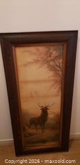 MaxSold Auction: Antique Framed Stag Chromolithograph Print, signed, sold as is - Kingston (Ontario, Canada) SELLER MANAGED Estate Sale Online Auction - Tamarac Street