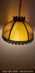 MaxSold Auction: Antique Tiffany-Style Slag Glass Hanging Lamp - Kingston (Ontario, Canada) SELLER MANAGED Estate Sale Online Auction - Tamarac Street