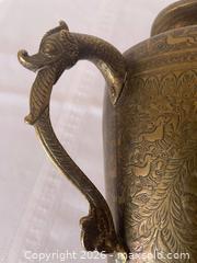 MaxSold Auction: Antique Two-Handled Ornate Brass Urn/Vase, India - Kingston (Ontario, Canada) SELLER MANAGED Estate Sale Online Auction - Tamarac Street