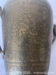 MaxSold Auction: Antique Two-Handled Ornate Brass Urn/Vase, India - Kingston (Ontario, Canada) SELLER MANAGED Estate Sale Online Auction - Tamarac Street