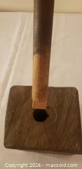 MaxSold Auction: Antique Wooden Mallet – Heavy Rectangular Head with Cylindrical Handle - Kingston (Ontario, Canada) SELLER MANAGED Estate Sale Online Auction - Tamarac Street