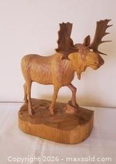 MaxSold Auction: Canadian Wood Carving Of A Moose, Signed D Dubé - Kingston (Ontario, Canada) SELLER MANAGED Estate Sale Online Auction - Tamarac Street