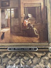 MaxSold Auction: Framed Decorative Reproduction Print 'A Mother's Duty'— Pieter de Hooch (small), sold as is - Kingston (Ontario, Canada) SELLER MANAGED Estate Sale Online Auction - Tamarac Street