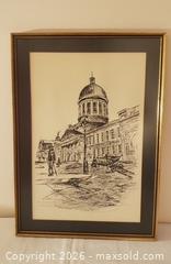 MaxSold Auction: Framed Pen & Ink Architectural Street Scene, Signed "Simard", sold as is - Kingston (Ontario, Canada) SELLER MANAGED Estate Sale Online Auction - Tamarac Street