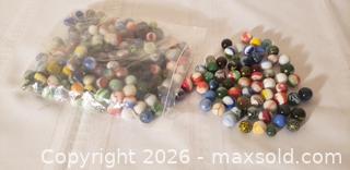 MaxSold Auction: Lot of Glass Game-Size Marbles, 12–16 mm, Mixed Colors/Patterns - Kingston (Ontario, Canada) SELLER MANAGED Estate Sale Online Auction - Tamarac Street