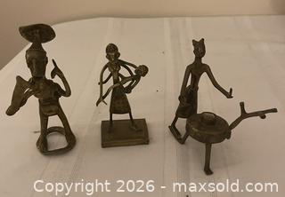 MaxSold Auction: Set of 5 Vintage Brass Dhokra-Style Tribal Figurines - Kingston (Ontario, Canada) SELLER MANAGED Estate Sale Online Auction - Tamarac Street