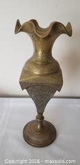 MaxSold Auction: Vintage Hand-engraved Etched Brass Vase - Kingston (Ontario, Canada) SELLER MANAGED Estate Sale Online Auction - Tamarac Street