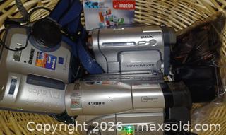 MaxSold Auction: Lot of Vintage Consumer Camcorders, Sony Canon Motorola - South Hill (Washington, USA) SELLER MANAGED Estate Sale Online Auction - 117st Ct East (CONDO)
