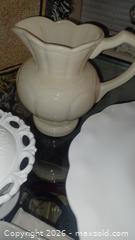 MaxSold Auction: Mixed lot of milk glass tableware + 2 blue bowls - South Hill (Washington, USA) SELLER MANAGED Estate Sale Online Auction - 117st Ct East (CONDO)