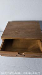 MaxSold Auction: Retro Storage Wooden Drawer Box  - Riverview (Florida, USA) SELLER MANAGED Downsizing Online Auction - Holly Heath Drive