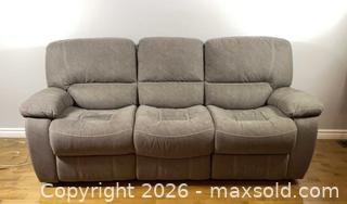 MaxSold Auction: Gray Microfiber 3-Seat Recliner Couch - Ottawa (Ontario, Canada) PARTNER MANAGED Estate Sale Online Auction - Sunvale Way