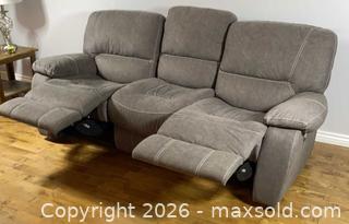 MaxSold Auction: Gray Microfiber 3-Seat Recliner Couch - Ottawa (Ontario, Canada) PARTNER MANAGED Estate Sale Online Auction - Sunvale Way