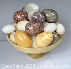 MaxSold Auction: Marble Eggs with Pedestal Holder  - Ottawa (Ontario, Canada) PARTNER MANAGED Estate Sale Online Auction - Sunvale Way