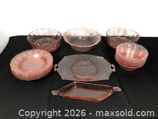 MaxSold Auction: Pink Glass Dish Lot - Ottawa (Ontario, Canada) PARTNER MANAGED Estate Sale Online Auction - Sunvale Way