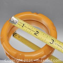 MaxSold Auction: Bright Orange Amber Likely Bakelite Bangle Bracelet - Hatboro (Pennsylvania, USA) PARTNER MANAGED Estate Sale Online Auction -  Jacksonville Road