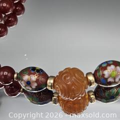 MaxSold Auction: Carnelian Beaded Necklace with Cloisonné Enamel Pendant - Hatboro (Pennsylvania, USA) PARTNER MANAGED Estate Sale Online Auction -  Jacksonville Road