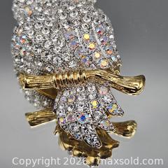 MaxSold Auction: Gold-Tone Owl Brooch with Clear Crystal Accents - Hatboro (Pennsylvania, USA) PARTNER MANAGED Estate Sale Online Auction -  Jacksonville Road