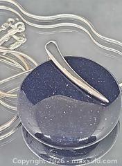 MaxSold Auction: Midnight Blue Glittery Stone, Sterling Pendant, Sterling chain - Hatboro (Pennsylvania, USA) PARTNER MANAGED Estate Sale Online Auction -  Jacksonville Road
