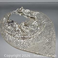 MaxSold Auction: Silver-Tone Mesh Decorative Bib Necklace, Approx. 12 x 13 in - Hatboro (Pennsylvania, USA) PARTNER MANAGED Estate Sale Online Auction -  Jacksonville Road