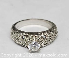 MaxSold Auction: Sterling silver 925 clears stone filigree ring - Hatboro (Pennsylvania, USA) PARTNER MANAGED Estate Sale Online Auction -  Jacksonville Road