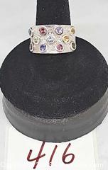 MaxSold Auction: Sterling silver 925 Multi-colored gemstone ring  - Hatboro (Pennsylvania, USA) PARTNER MANAGED Estate Sale Online Auction -  Jacksonville Road