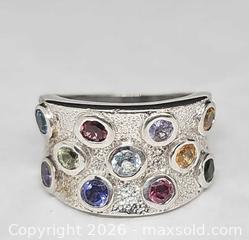 MaxSold Auction: Sterling silver 925 Multi-colored gemstone ring  - Hatboro (Pennsylvania, USA) PARTNER MANAGED Estate Sale Online Auction -  Jacksonville Road