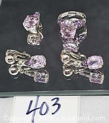 MaxSold Auction: Sterling silver and amethyst jewelry set - Hatboro (Pennsylvania, USA) PARTNER MANAGED Estate Sale Online Auction -  Jacksonville Road