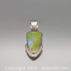 MaxSold Auction: Sterling Silver Artisan Southwestern Inlay Pendant (No Chain) - Hatboro (Pennsylvania, USA) PARTNER MANAGED Estate Sale Online Auction -  Jacksonville Road