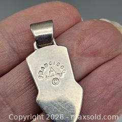 MaxSold Auction: Sterling Silver Artisan Southwestern Inlay Pendant (No Chain) - Hatboro (Pennsylvania, USA) PARTNER MANAGED Estate Sale Online Auction -  Jacksonville Road
