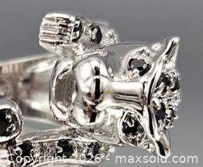 MaxSold Auction: Sterling Silver Cat/Panther Head Ring - Hatboro (Pennsylvania, USA) PARTNER MANAGED Estate Sale Online Auction -  Jacksonville Road