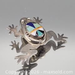 MaxSold Auction: Sterling Silver Frog Brooch with Turquoise Inlay - Hatboro (Pennsylvania, USA) PARTNER MANAGED Estate Sale Online Auction -  Jacksonville Road