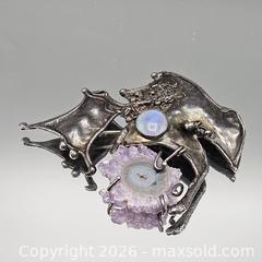 MaxSold Auction: Sterling Silver Handmade Gothic Wing/Leaf Brooch Pin - Hatboro (Pennsylvania, USA) PARTNER MANAGED Estate Sale Online Auction -  Jacksonville Road