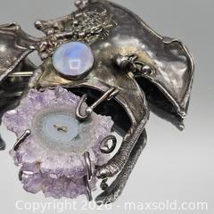 MaxSold Auction: Sterling Silver Handmade Gothic Wing/Leaf Brooch Pin - Hatboro (Pennsylvania, USA) PARTNER MANAGED Estate Sale Online Auction -  Jacksonville Road