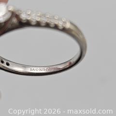 MaxSold Auction: Sterling Silver Lady's Ring with Round Colorless Stone - Hatboro (Pennsylvania, USA) PARTNER MANAGED Estate Sale Online Auction -  Jacksonville Road