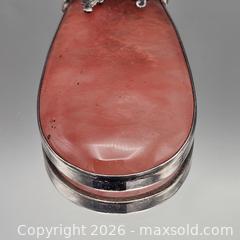 MaxSold Auction: Sterling Silver Pendant with Pink Cabochon & Floral Bail - Hatboro (Pennsylvania, USA) PARTNER MANAGED Estate Sale Online Auction -  Jacksonville Road