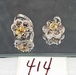 MaxSold Auction: Sterling silver ring, pendant with Citrine, Topaz stones  - Hatboro (Pennsylvania, USA) PARTNER MANAGED Estate Sale Online Auction -  Jacksonville Road