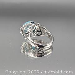 MaxSold Auction: Sterling Silver Ring with Blue Oval Cabochon and Filigree Band - Hatboro (Pennsylvania, USA) PARTNER MANAGED Estate Sale Online Auction -  Jacksonville Road