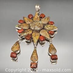 MaxSold Auction: Sterling Silver Southwestern Clustered Starburst Statement Pendant - Hatboro (Pennsylvania, USA) PARTNER MANAGED Estate Sale Online Auction -  Jacksonville Road
