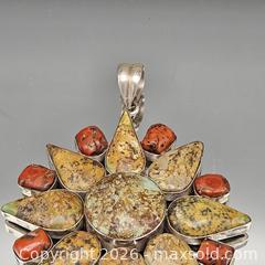MaxSold Auction: Sterling Silver Southwestern Clustered Starburst Statement Pendant - Hatboro (Pennsylvania, USA) PARTNER MANAGED Estate Sale Online Auction -  Jacksonville Road