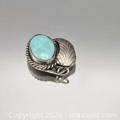 MaxSold Auction: Sterling Silver Turquoise Leaf Pendant with Rope Bezel - Hatboro (Pennsylvania, USA) PARTNER MANAGED Estate Sale Online Auction -  Jacksonville Road