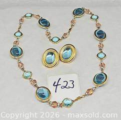 MaxSold Auction: Vintage Monet Transformer Glass Cabochon necklace, choker,bracelet, earrings  - Hatboro (Pennsylvania, USA) PARTNER MANAGED Estate Sale Online Auction -  Jacksonville Road