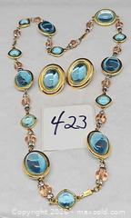 MaxSold Auction: Vintage Monet Transformer Glass Cabochon necklace, choker,bracelet, earrings  - Hatboro (Pennsylvania, USA) PARTNER MANAGED Estate Sale Online Auction -  Jacksonville Road