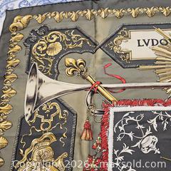 MaxSold Auction: Hermès Silk Carré LVDOVICVS MAGNVS 90 x 90 cm - Hatboro (Pennsylvania, USA) PARTNER MANAGED Estate Sale Online Auction -  Jacksonville Road