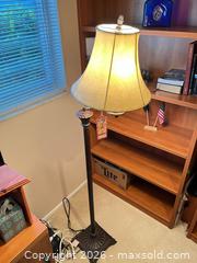 MaxSold Auction: Bronze/Antique Brass Metal Floor Lamp with Bell Shade - Fort Myers (Florida, USA) SELLER MANAGED Moving Online Auction - South Larkwood Square