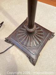 MaxSold Auction: Bronze/Antique Brass Metal Floor Lamp with Bell Shade - Fort Myers (Florida, USA) SELLER MANAGED Moving Online Auction - South Larkwood Square