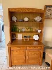 MaxSold Auction: Oregon Pine Hutch w/Base - Fort Myers (Florida, USA) SELLER MANAGED Moving Online Auction - South Larkwood Square