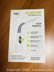 MaxSold Auction: UltraBrite SL9066 LED Desk Lamp with Bladeless Fan - Fort Myers (Florida, USA) SELLER MANAGED Moving Online Auction - South Larkwood Square