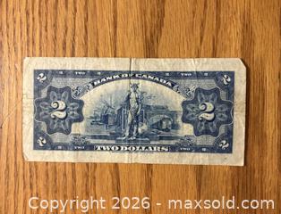 MaxSold Auction: 1935 Canada $2 bill Rare English Text - Kingston (Ontario, Canada) SELLER MANAGED Downsizing Online Auction - Juniper Drive