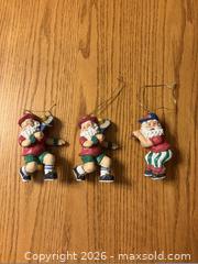 MaxSold Auction: 3 Sport Santa Ornaments (baseball and tennis) - Kingston (Ontario, Canada) SELLER MANAGED Downsizing Online Auction - Juniper Drive